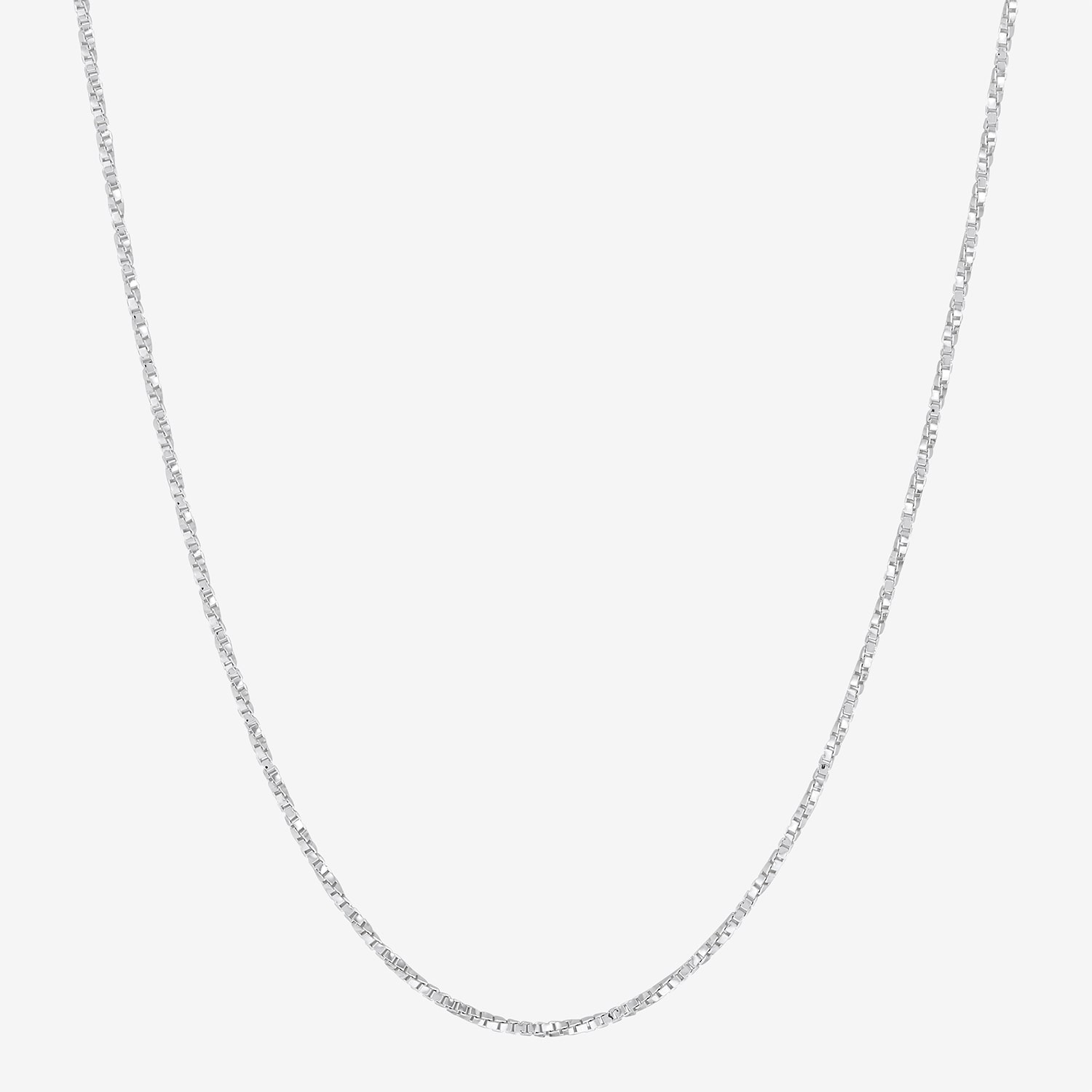 Womens Sterling Silver 24 Inch Box Chain Necklace
