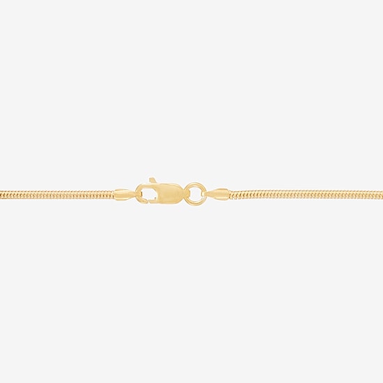 Womens 24K Gold Over Silver 24 Inch Snake Chain Necklace