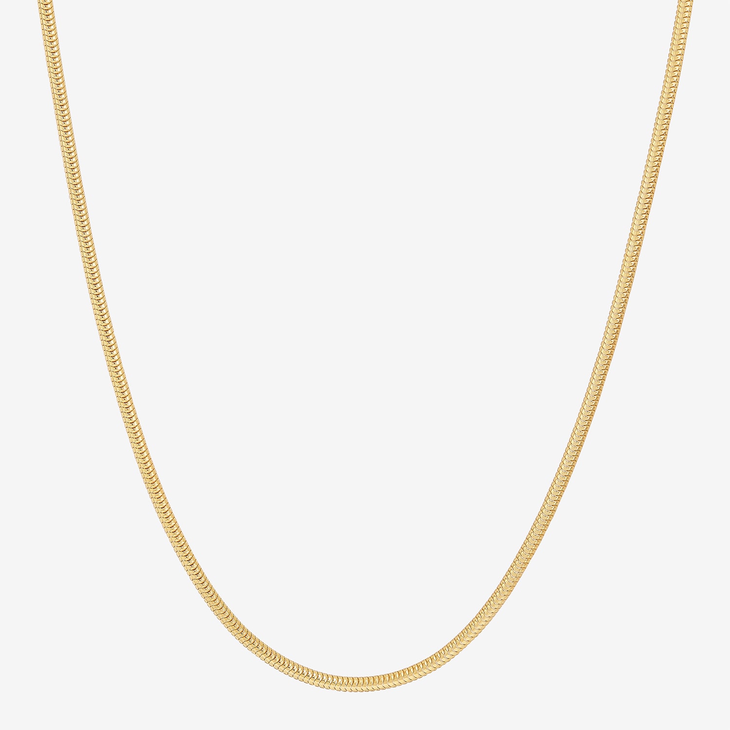 Womens 24K Gold Over Silver 16 Inch Snake Chain Necklace
