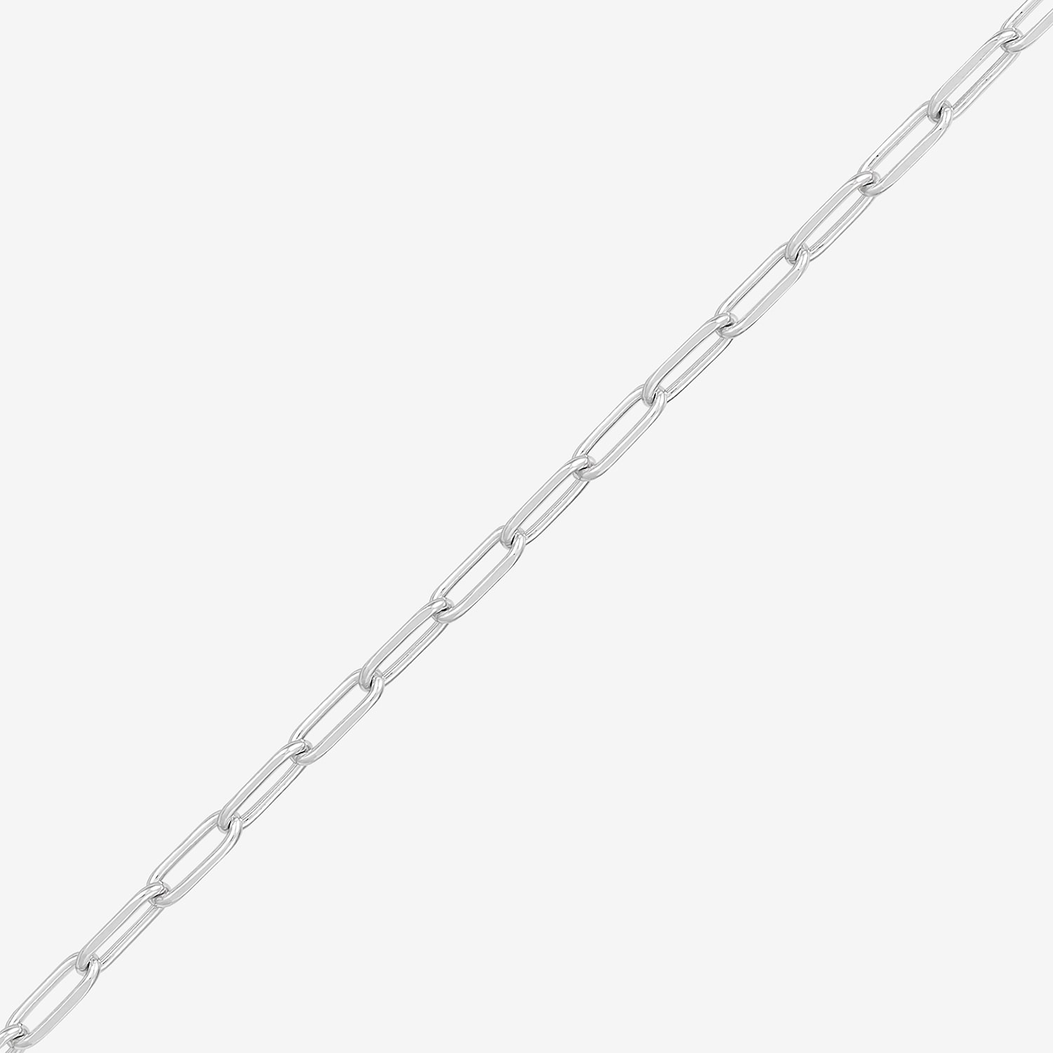 Womens Sterling Silver Inch Paperclip Chain Necklace