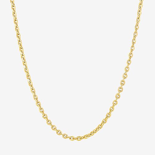 Womens 18K Gold Over Silver 16 Inch Cable Chain Necklace, One Size, Yellow