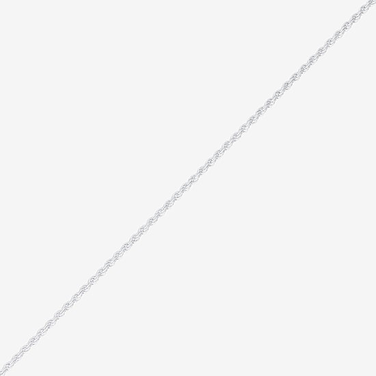 Womens Sterling Silver 16 Inch Rope Chain Necklace