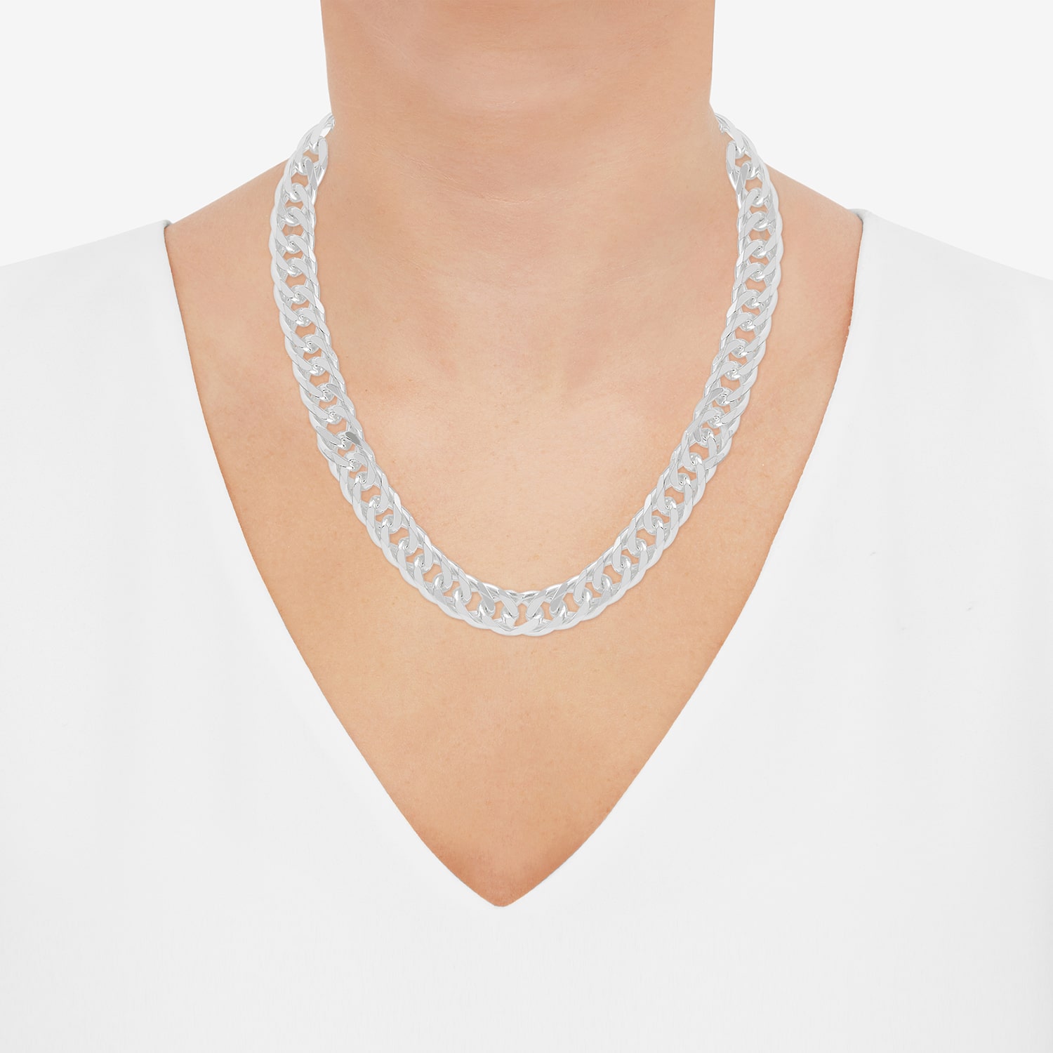 Made in Italy Unisex Adult Sterling Silver 20 Inch Link Chain Necklace
