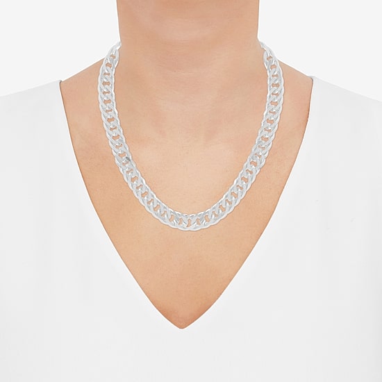 Made in Italy Unisex Adult Sterling Silver 20 Inch Link Chain Necklace