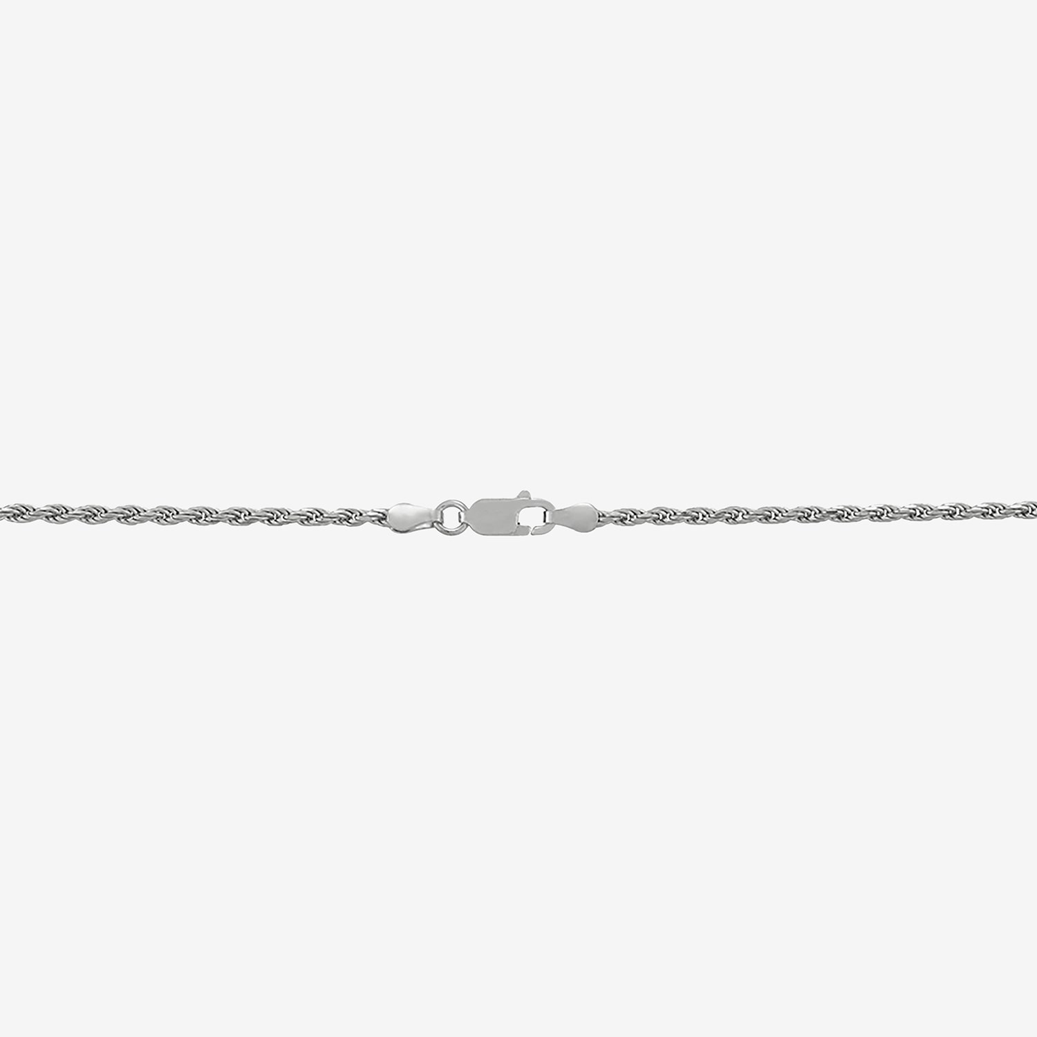 Womens Sterling Silver 24 Inch Rope Chain Necklace