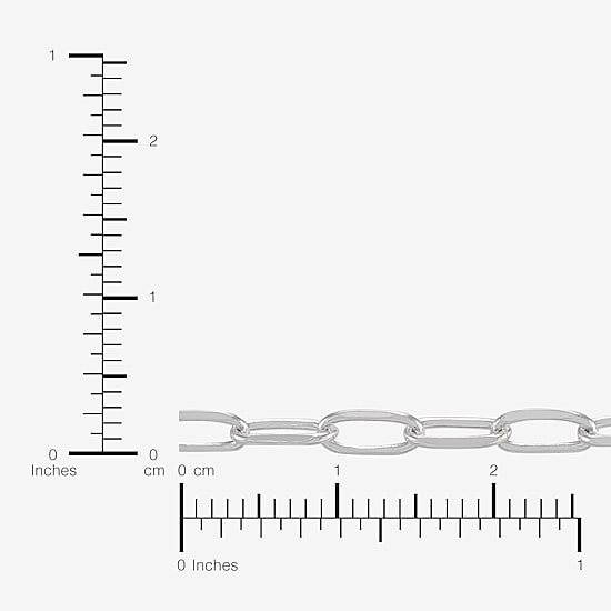 Womens Sterling Silver 24 Inch Paperclip Chain Necklace