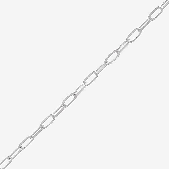 Womens Sterling Silver 24 Inch Paperclip Chain Necklace