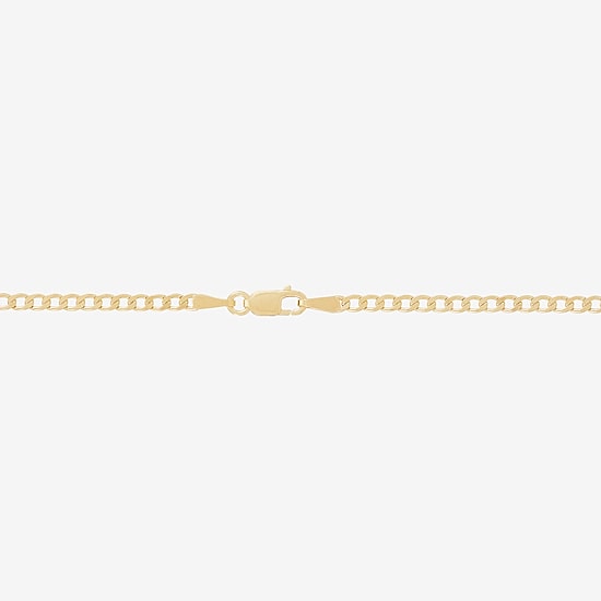 Womens 18K Gold Over Silver 24 Inch Curb Chain Necklace