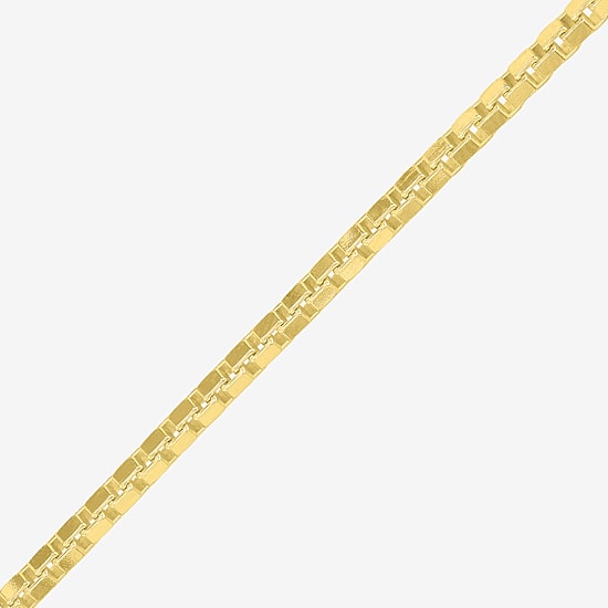 Womens 18K Gold Over Silver 16 Inch Box Chain Necklace