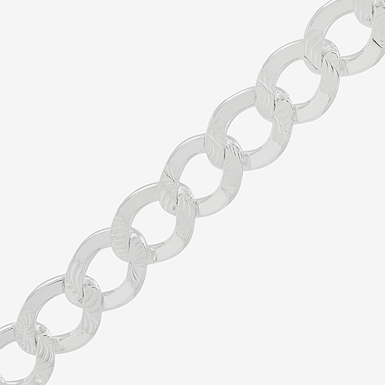 Made in Italy Womens Sterling Silver 20 Inch Curb Chain Necklace