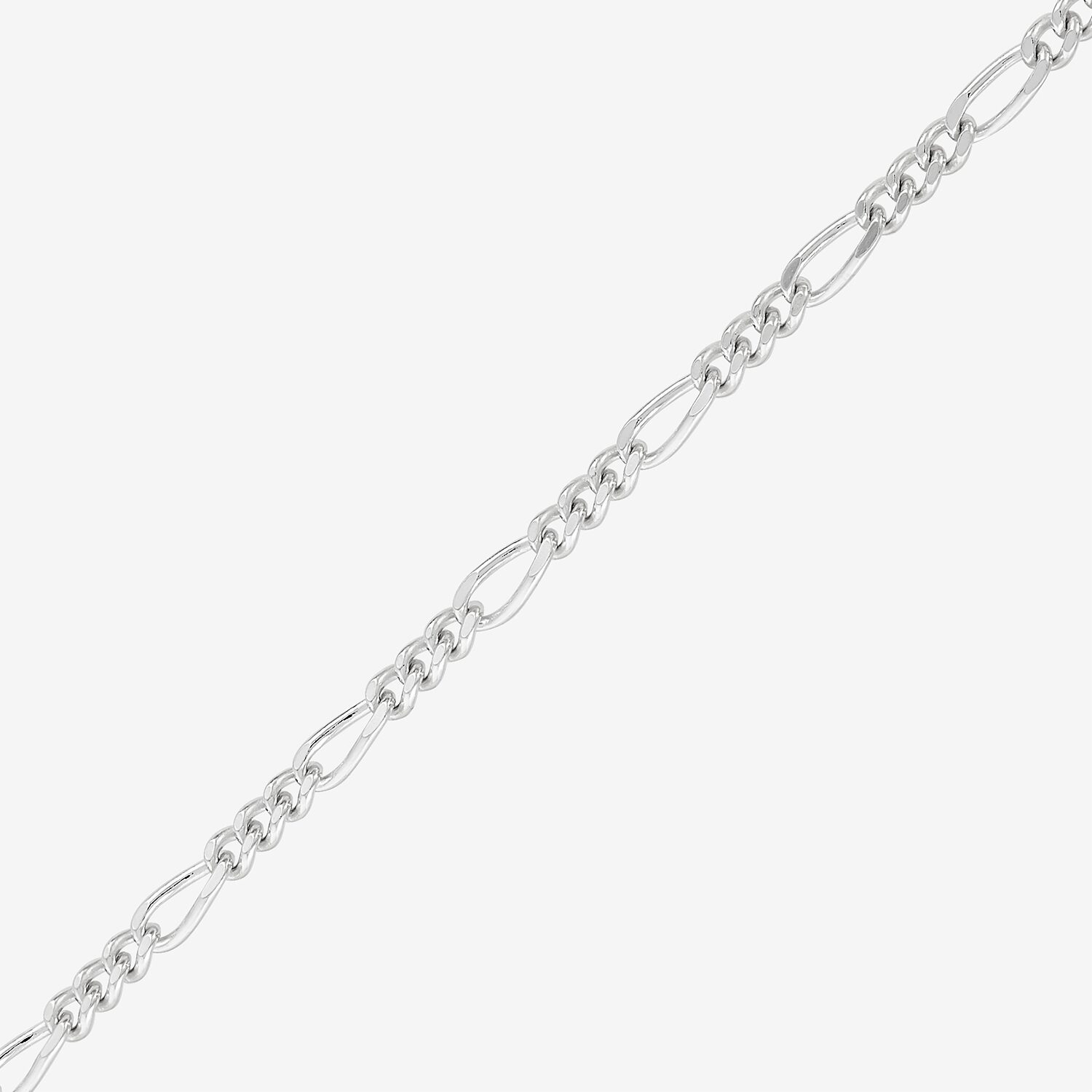 Mens Sterling Silver Inch Figaro Chain Necklace