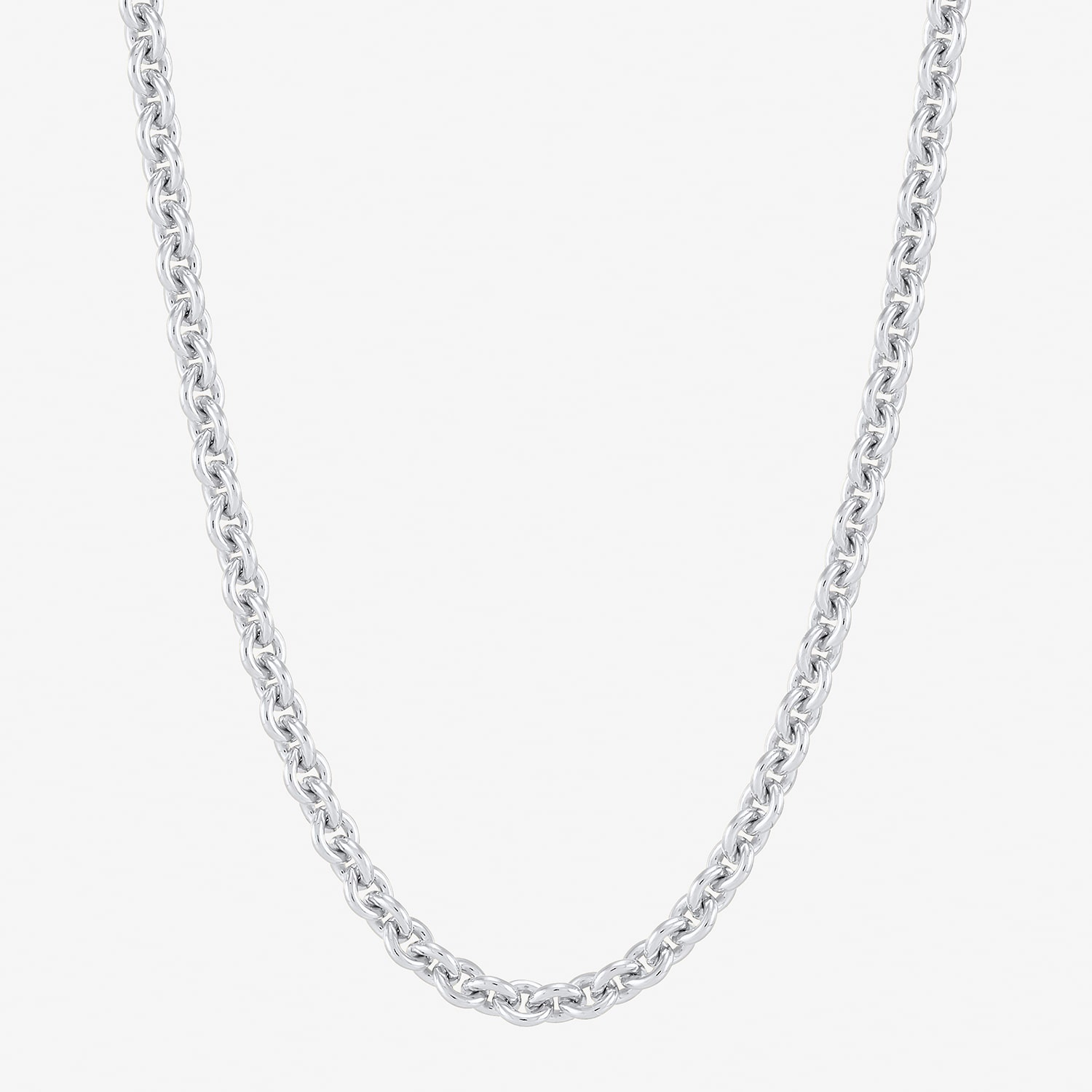 Womens Sterling Silver 16 Inch Rolo Chain Necklace