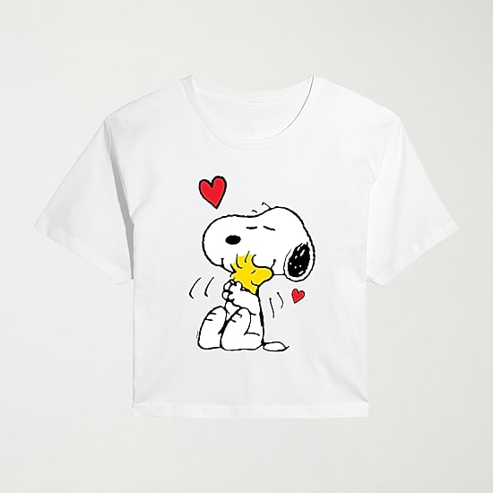 Hugs & Hearts Womens Juniors Crew Neck Short Sleeve Classic Fit Graphic T-Shirt