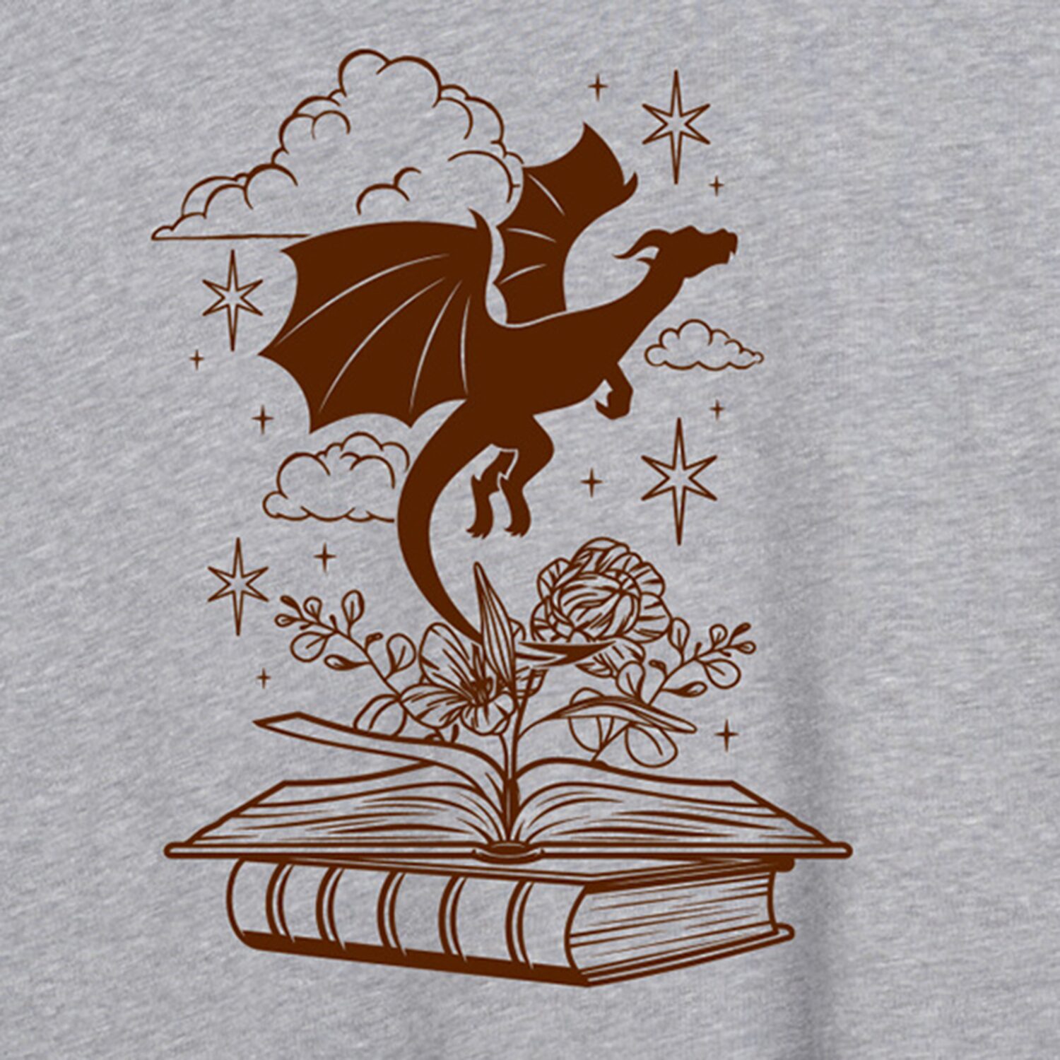Dragon Flying Book Womens Juniors Crew Neck Short Sleeve Oversized Graphic T-Shirt