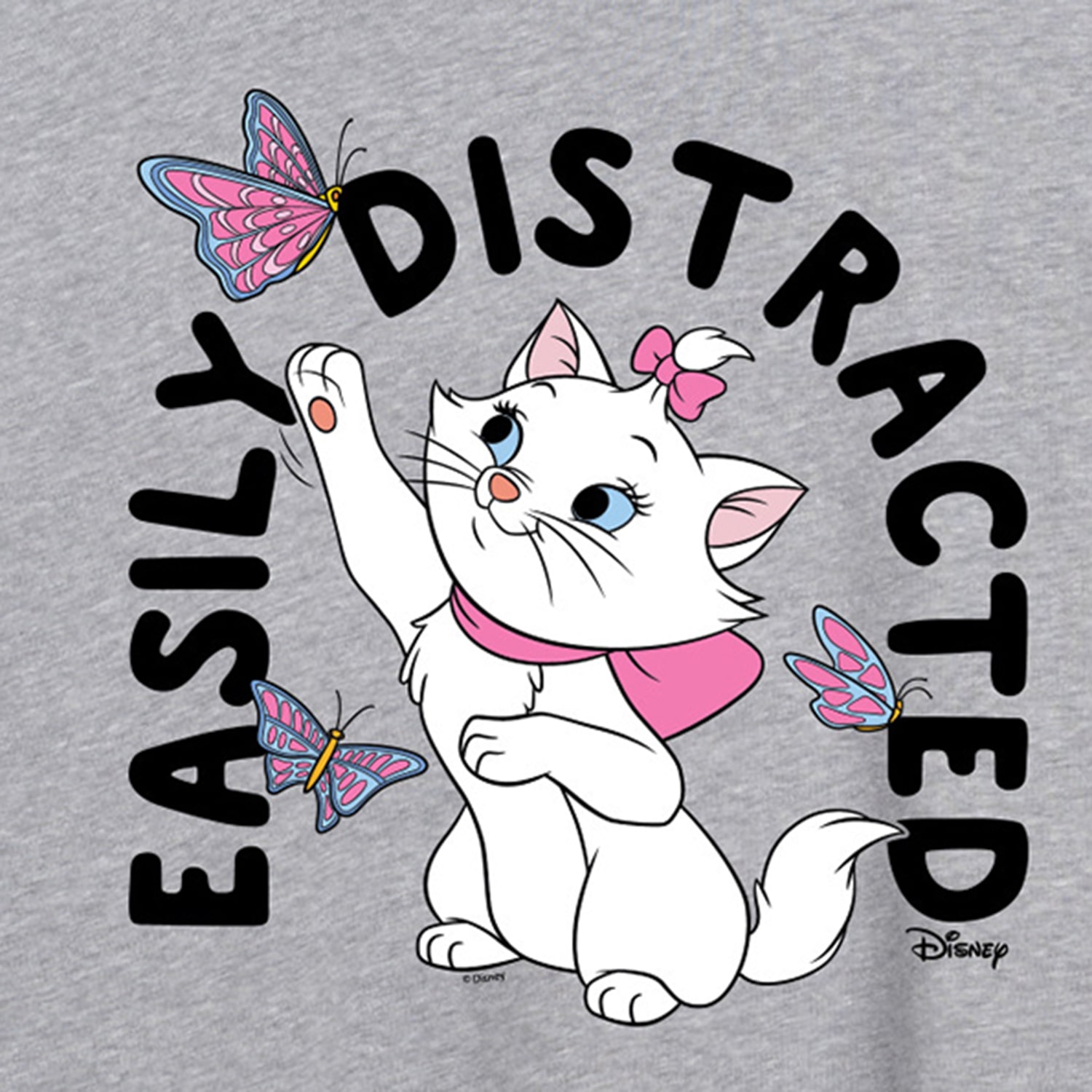 Easily Distracted Marie Womens Juniors Crew Neck Short Sleeve Oversized Graphic T-Shirt