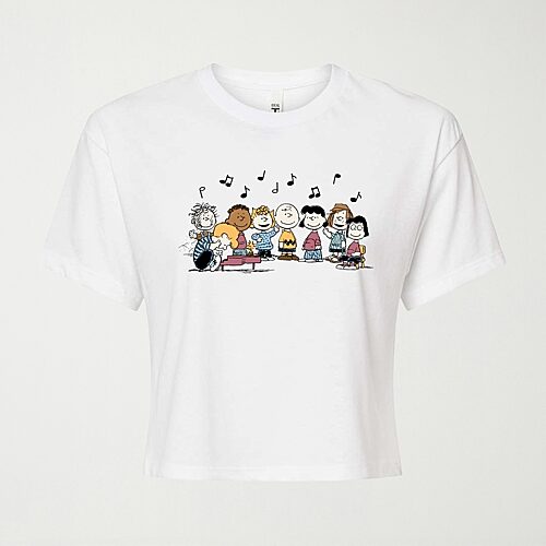 Air Waves Music Group Womens Juniors Crew Neck Short Sleeve Classic Fit Graphic T-shirt In White