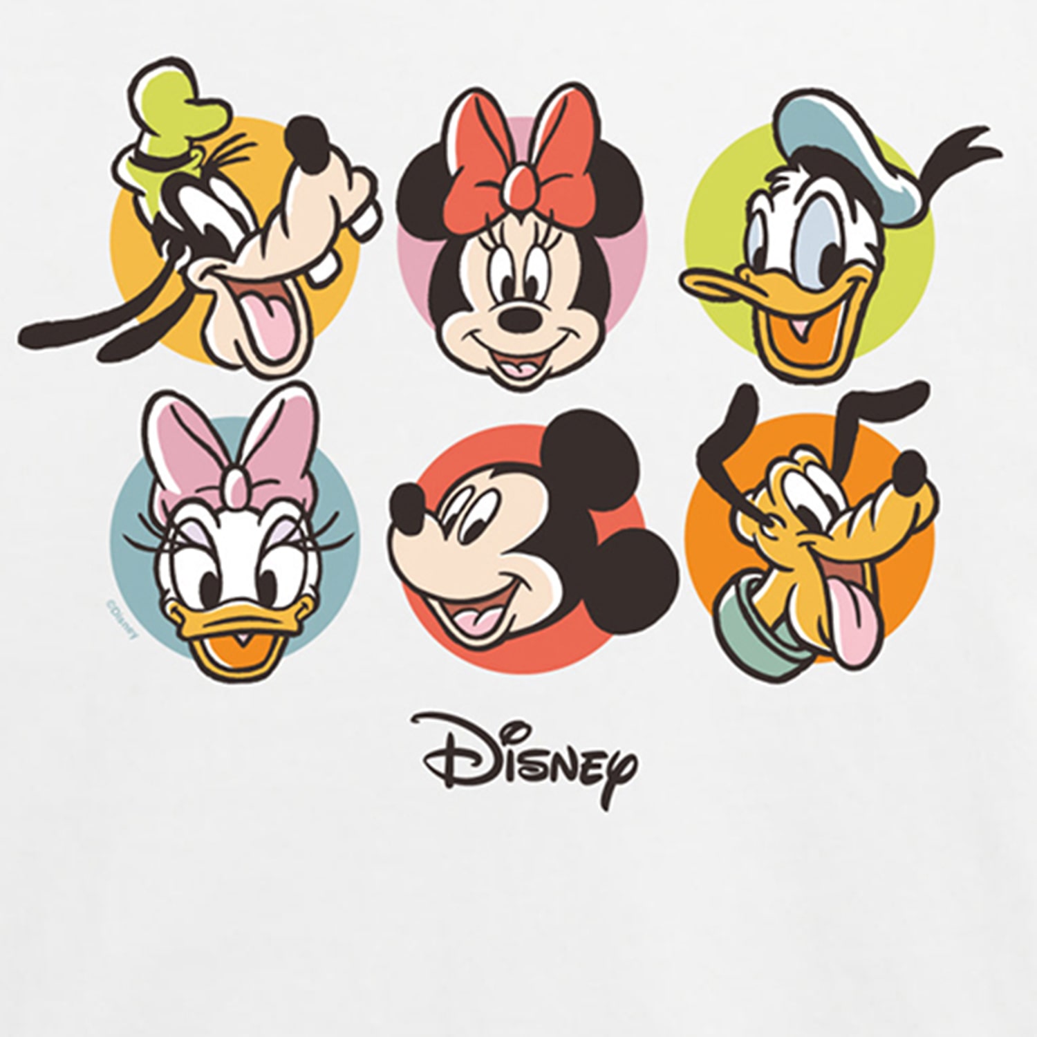Disney Heads Womens Juniors Crew Neck Short Sleeve Classic Fit Graphic T-Shirt