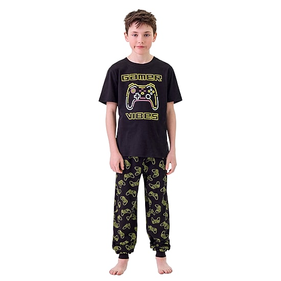 Dream Big Peace Out Little & Big Kid Boys Crew Neck Short Sleeve 3-pc. Pajama Set