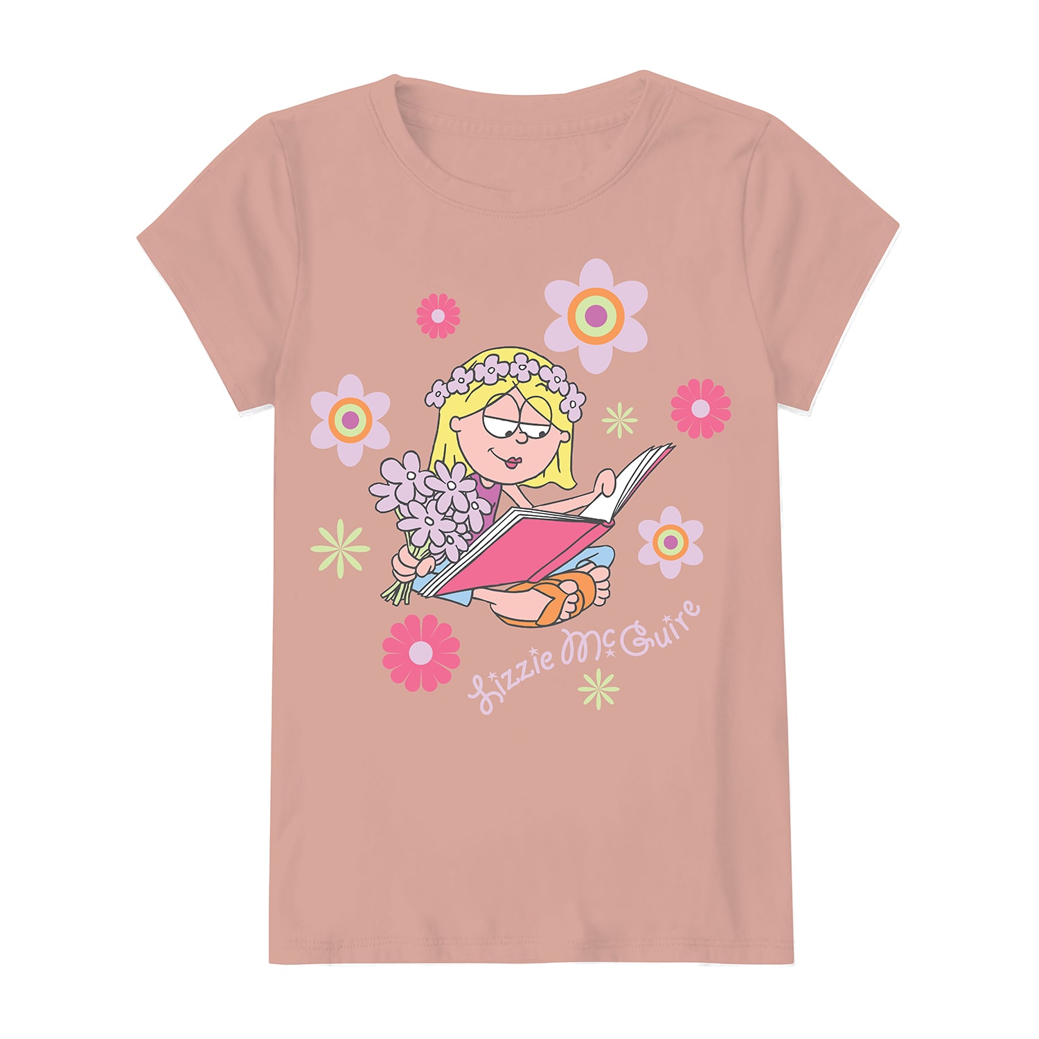 Little & Big Kid Girls Round Neck Short Sleeve Regular Fit Graphic T-Shirt