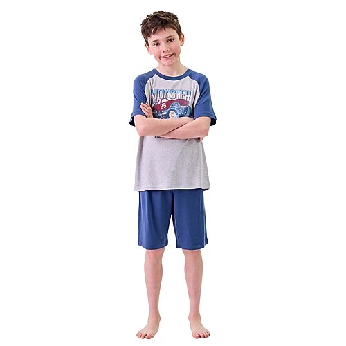 Sleep On It Little & Big Kid Boys Crew Neck Short Sleeve 3-pc. Pajama Set In Blue
