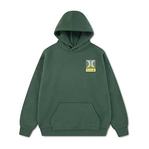 Hurley Big Kid Boys Long Sleeve Fleece Hoodie In Green