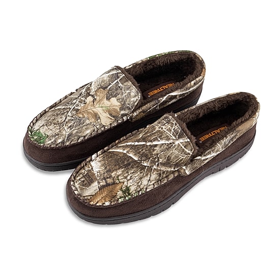Realtree Camo Sherpa Moc Mens Moccasin Slippers