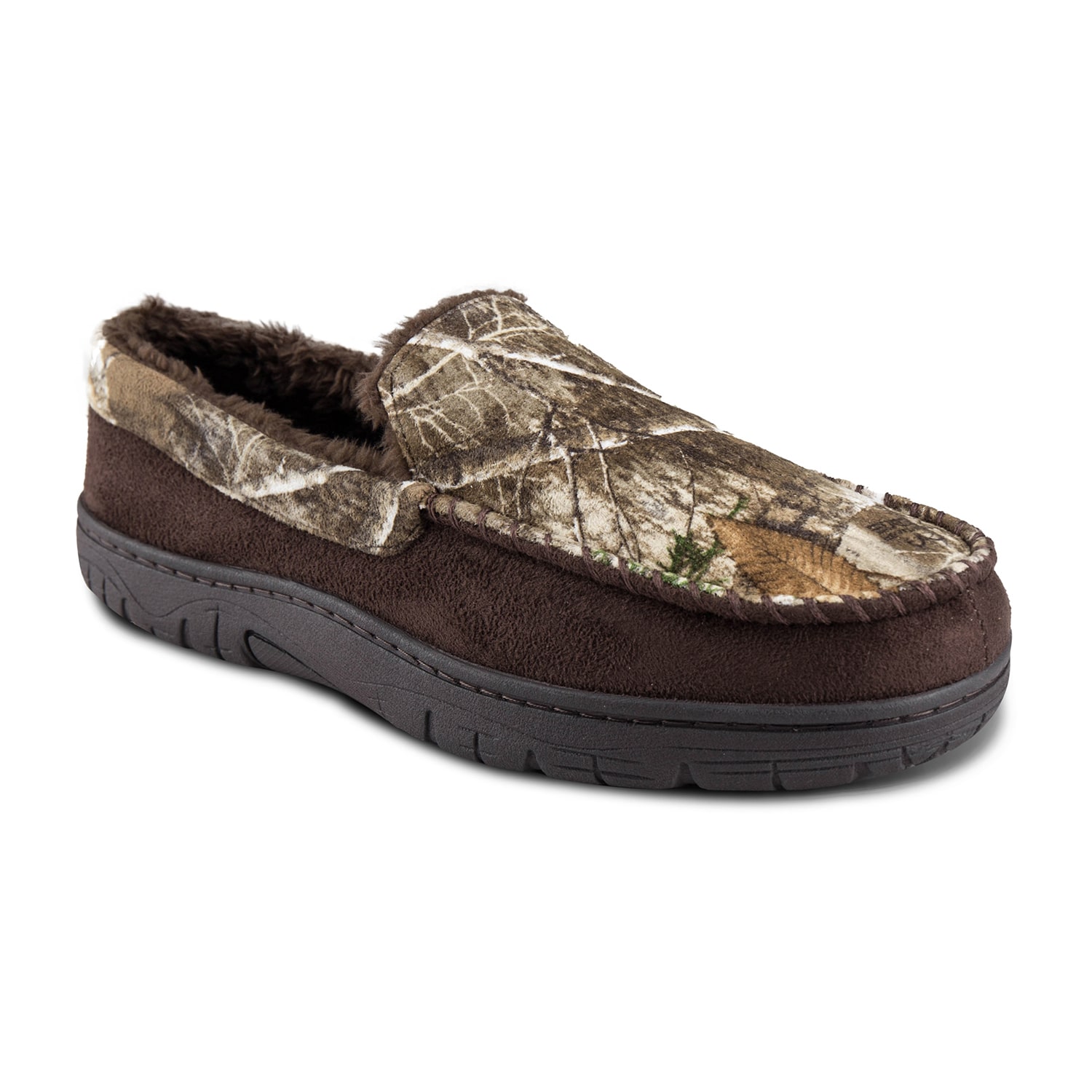 Realtree Camo Sherpa Moc Mens Moccasin Slippers