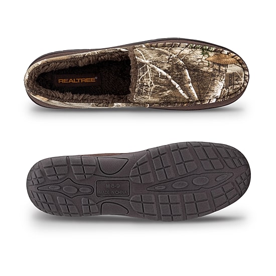 Realtree Camo Sherpa Moc Mens Moccasin Slippers