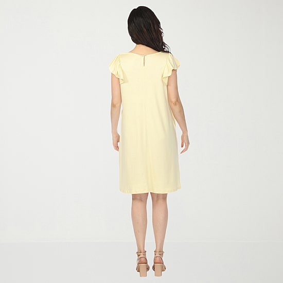 White Mark Womens Maternity Crew Neck Short Sleeve A-Line Dress