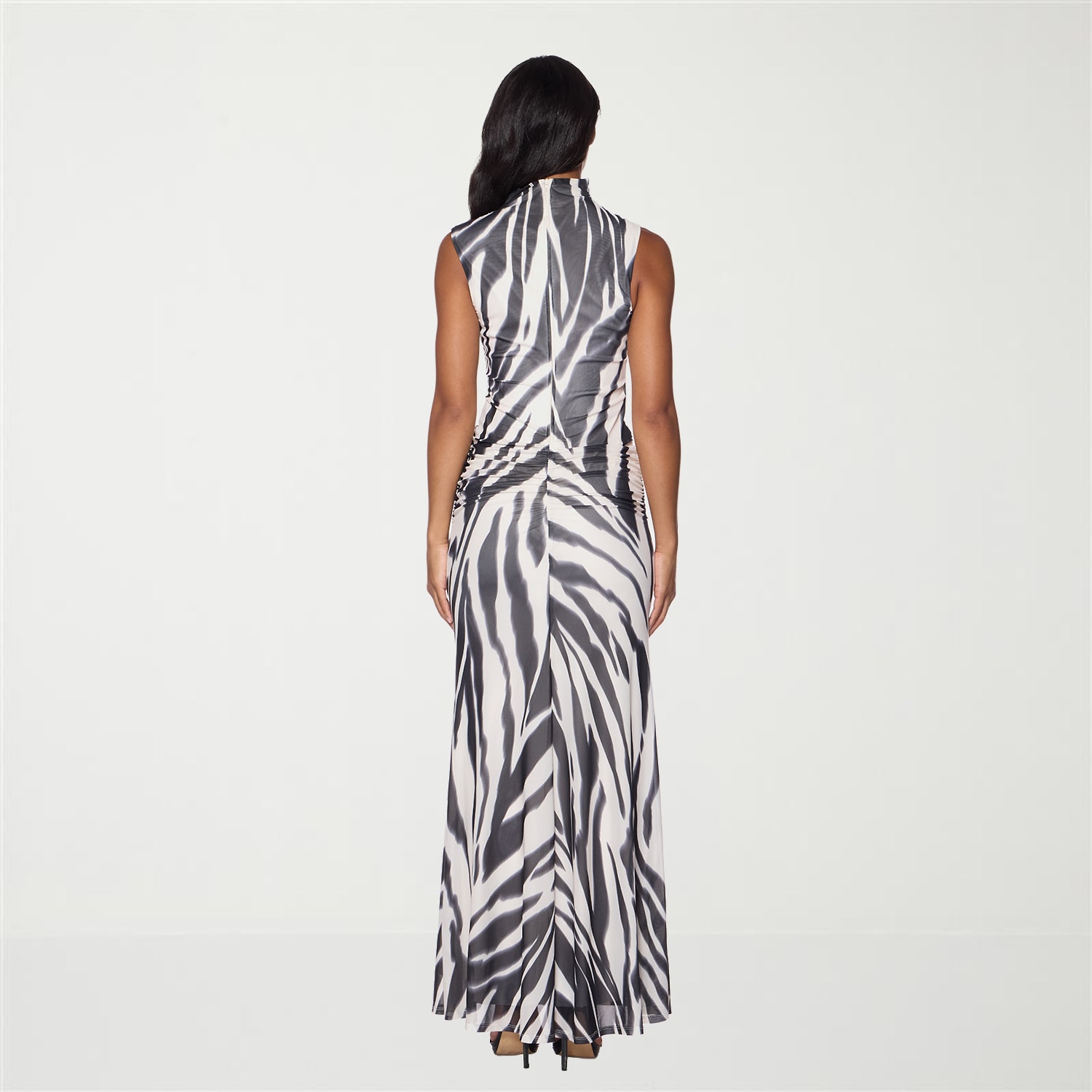 Premier Amour Womens Mock Neck Sleeveless Maxi Dress