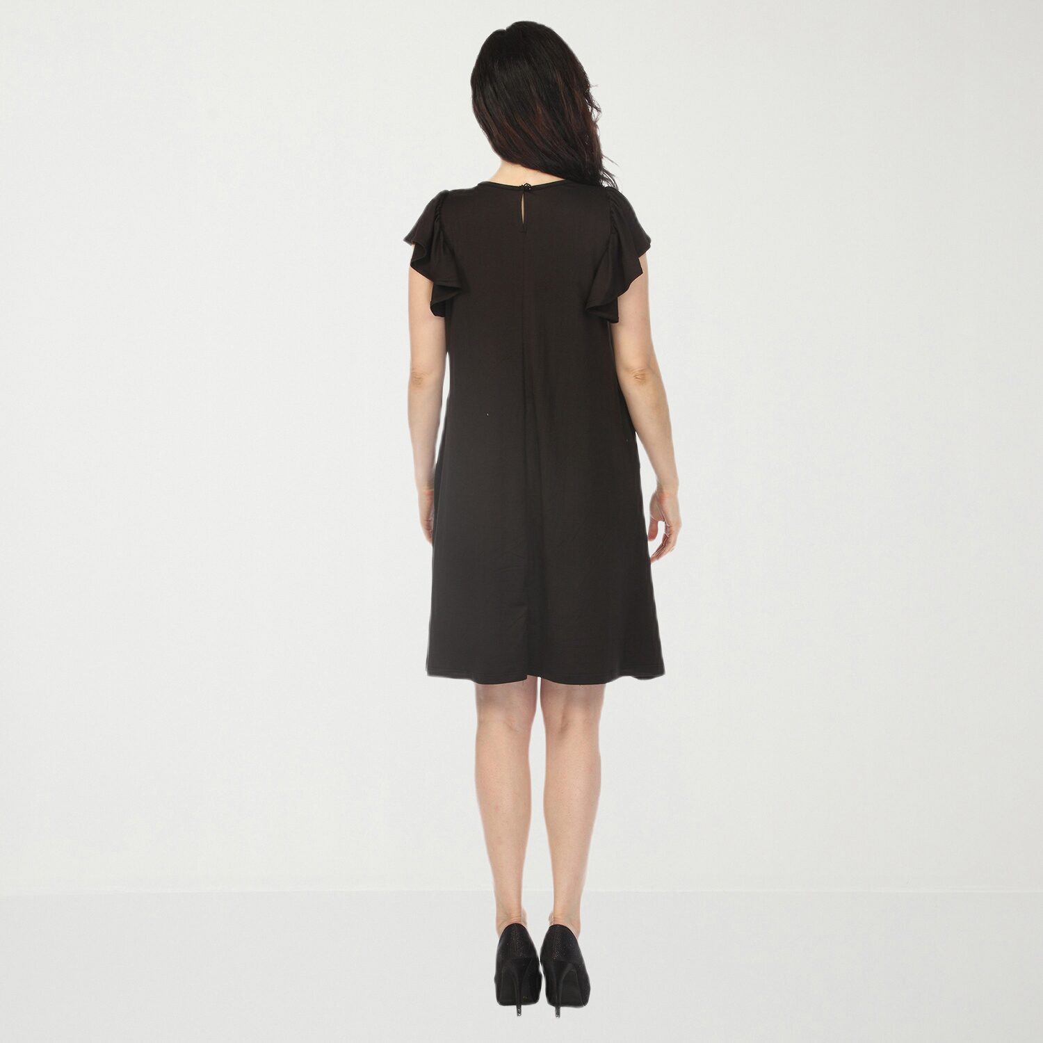 White Mark Maternity Womens Crew Neck Short Sleeve A-Line Dress