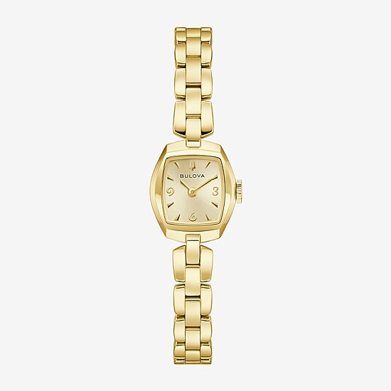 Bulova Goddess Of Time Womens Gold Tone Stainless Steel Bracelet Watch 97l201