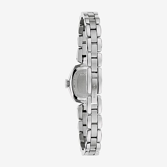 Bulova Goddess Of Time Womens Silver Tone Stainless Steel Bracelet Watch 96l361