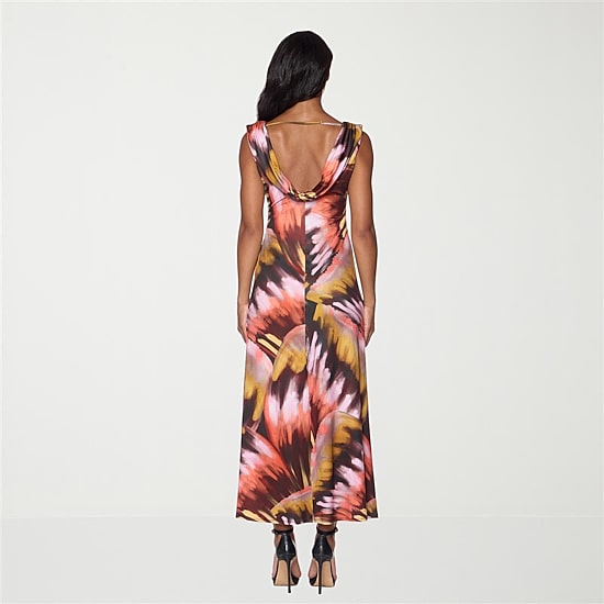 Premier Amour Womens Cowl Neck Sleeveless Maxi Dress