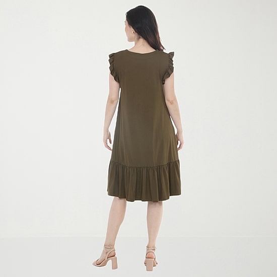 White Mark Womens Maternity Crew Neck Short Sleeve Shift Dress