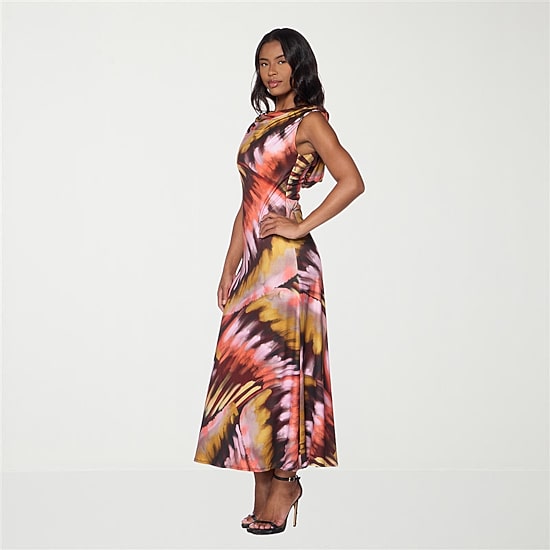 Premier Amour Womens Cowl Neck Sleeveless Maxi Dress