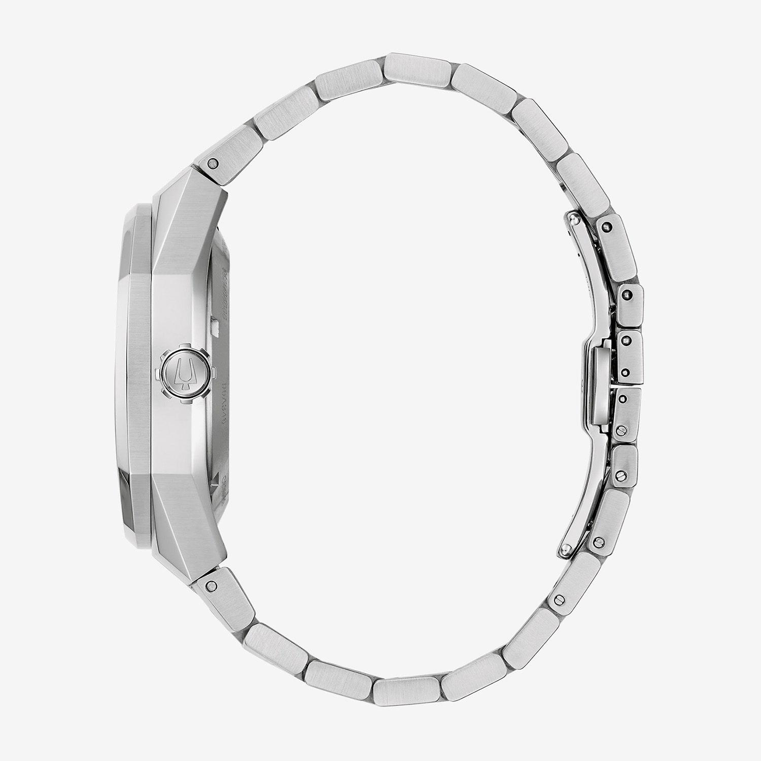 Bulova Surveyor Lp Mens Automatic Silver Tone Stainless Steel Bracelet Watch 96a346