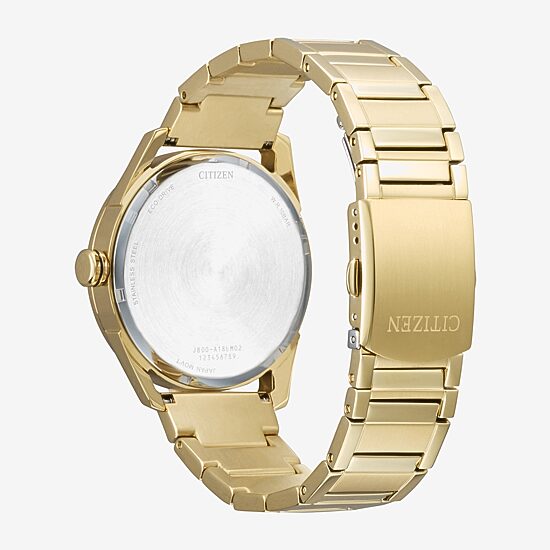 Citizen Classic Eco Mens Gold Tone Stainless Steel Bracelet Watch Aw0089-52e