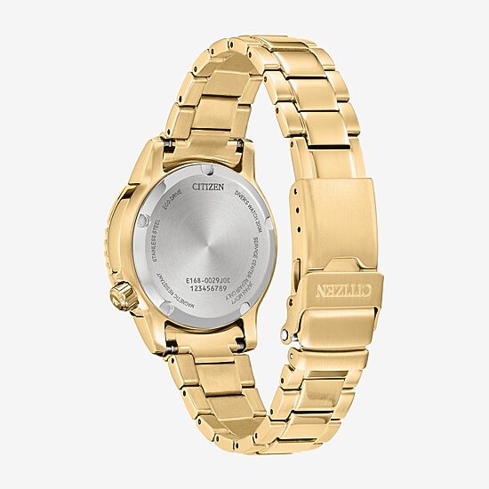 Citizen Dive 4 Womens Gold Tone Stainless Steel Bracelet Watch Eo2029-54a