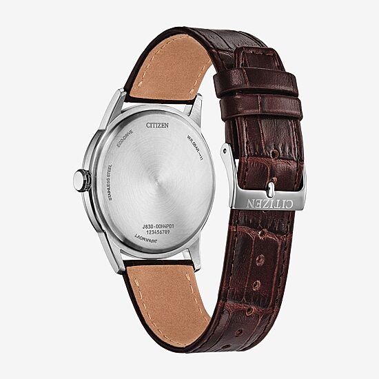 Citizen Rolan Mens Brown Leather Strap Watch Aw2110-14z