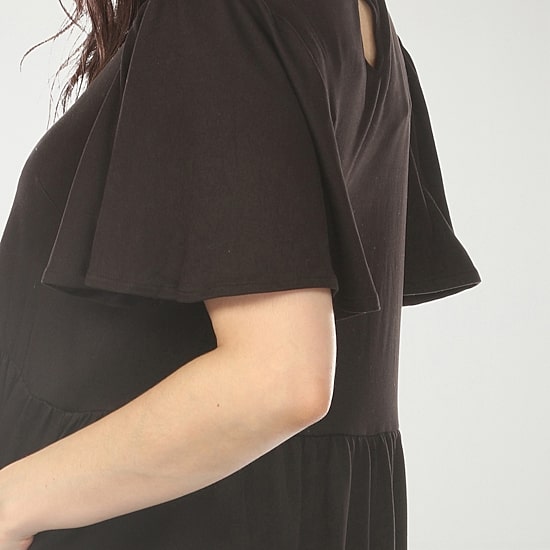 White Mark Womens Maternity V Neck Short Sleeve A-Line Dress