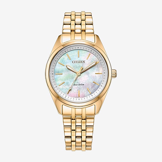 Citizen Peyten Womens Gold Tone Stainless Steel Bracelet Watch Em1232-59d