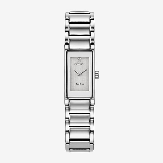 Citizen Axiom Womens Silver Tone Stainless Steel Bracelet Watch Eg7051-51a