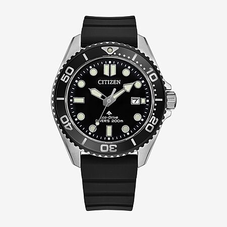 Citizen Sea Eco Mens Gray Stainless Steel Bracelet Watch Bn0264