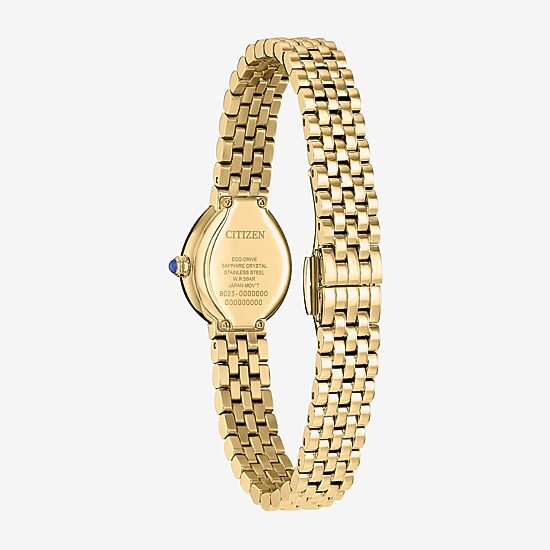Citizen Rainell Womens Gold Tone Stainless Steel Bracelet Watch Ex1552-59a