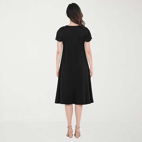 White Mark Maternity Womens Maternity V Neck Short Sleeve Shift Dress