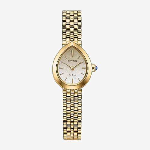 Citizen Rainell Womens Gold Tone Stainless Steel Bracelet Watch Ex1552-59a In Yellow