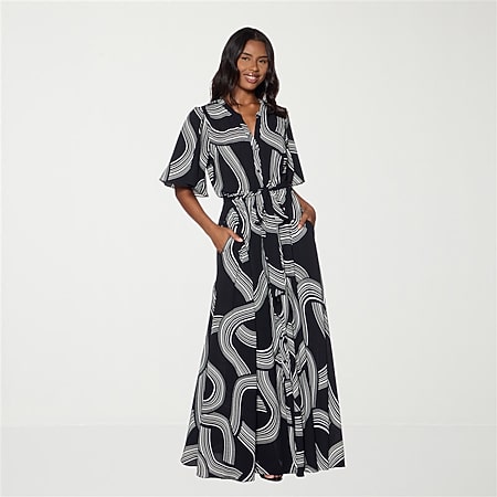 floral midi wrap dress Tropical Medium promo_rule:Markdown Signature of the Sun Size:18