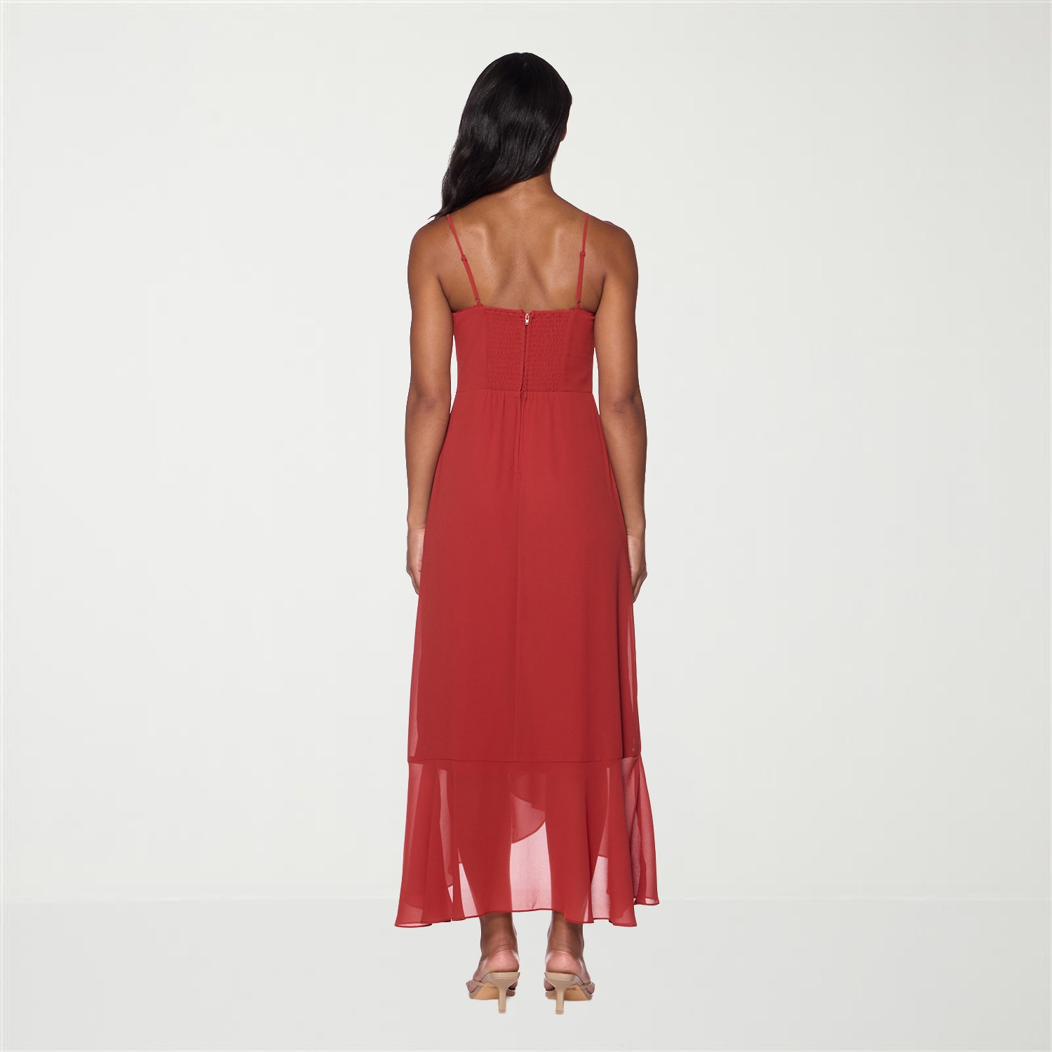 Premier Amour Womens Sweetheart Neck Sleeveless Spaghetti Straps Maxi Dress