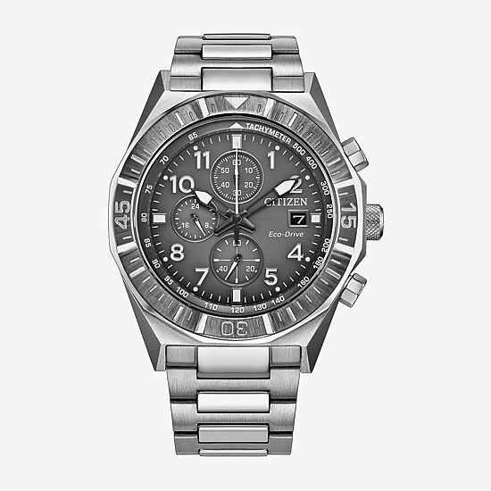 Citizen Nighthawk Sport Casual Mens Silver Tone Stainless Steel Bracelet Watch Ca0890-54h